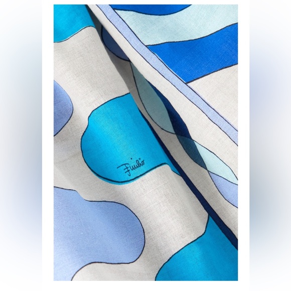 Pucci one shoulder printed cotton voile top - Picture 4 of 4